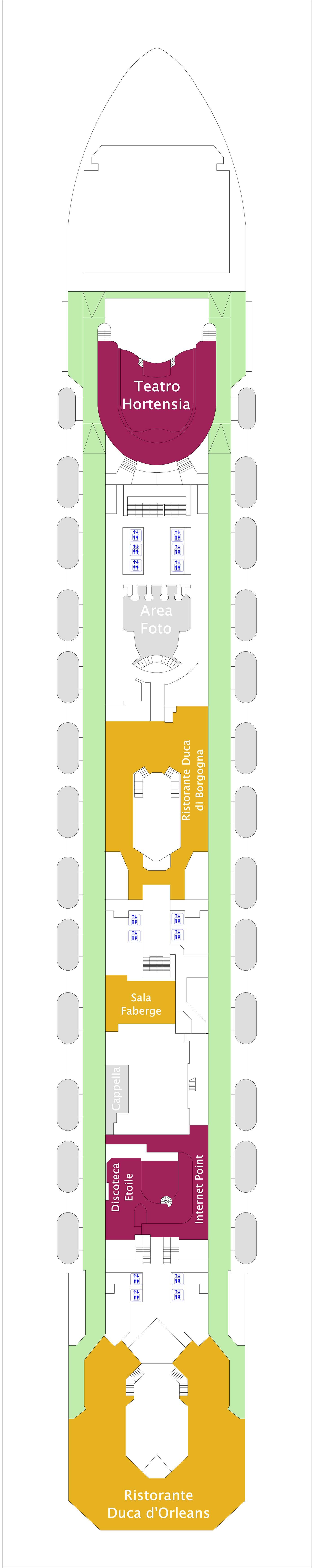 Costa Favolosa deck plan 4