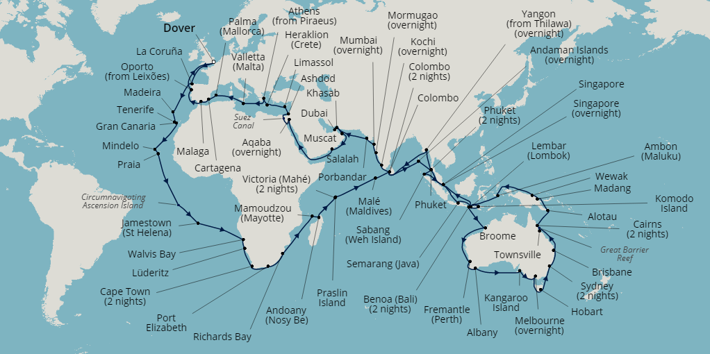 world cruises 2019 and 2020
