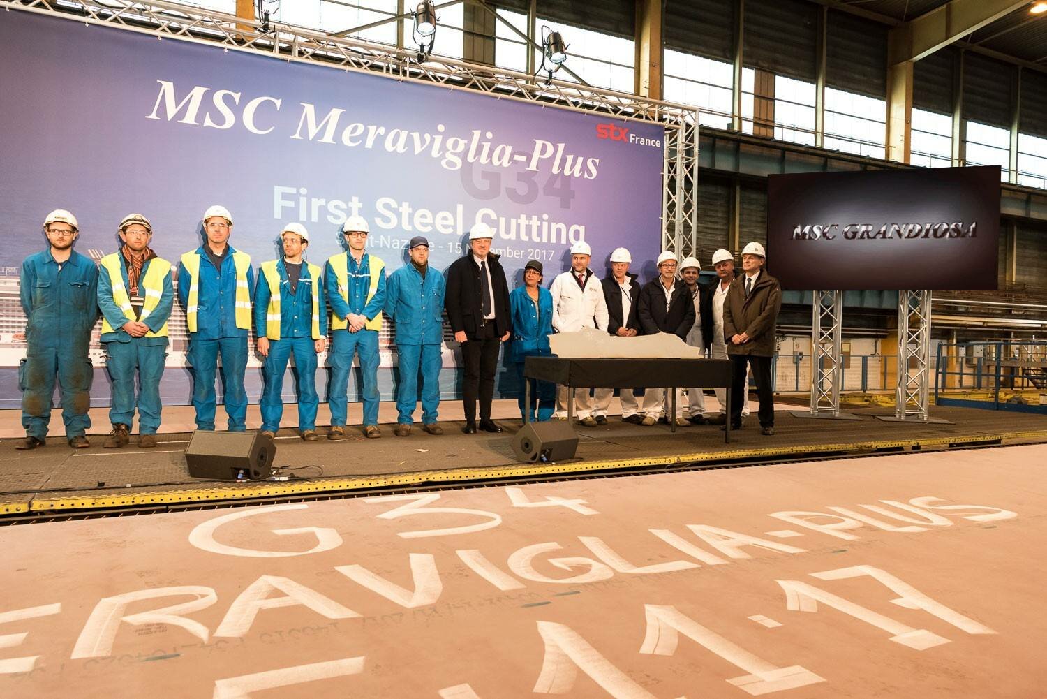 msc grandiosa steel cutting